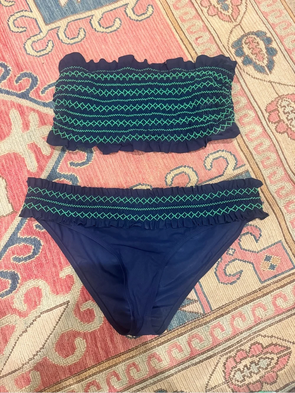 Tory Burch Navy/Green Costa bikini